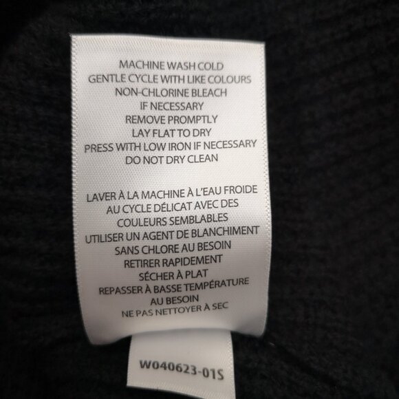 Kersh Ladies Size XXL Black Waffle Knit Merino Wool Blend Round Neck Sweater - Picture 6 of 9